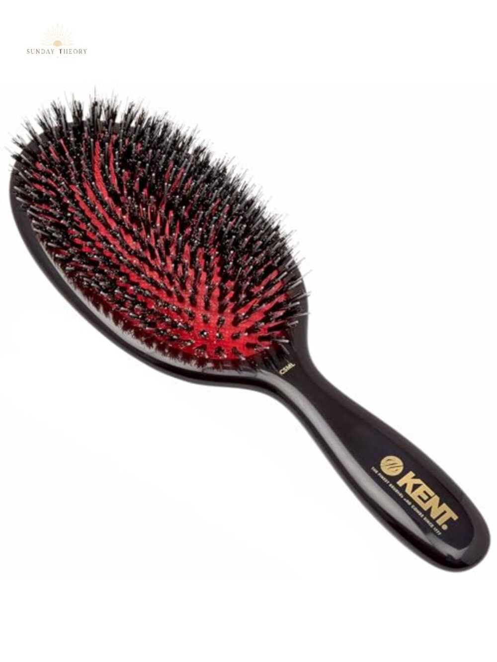 Large Oval Cushion Boar Bristle Straightening Brush with Nylon Quills